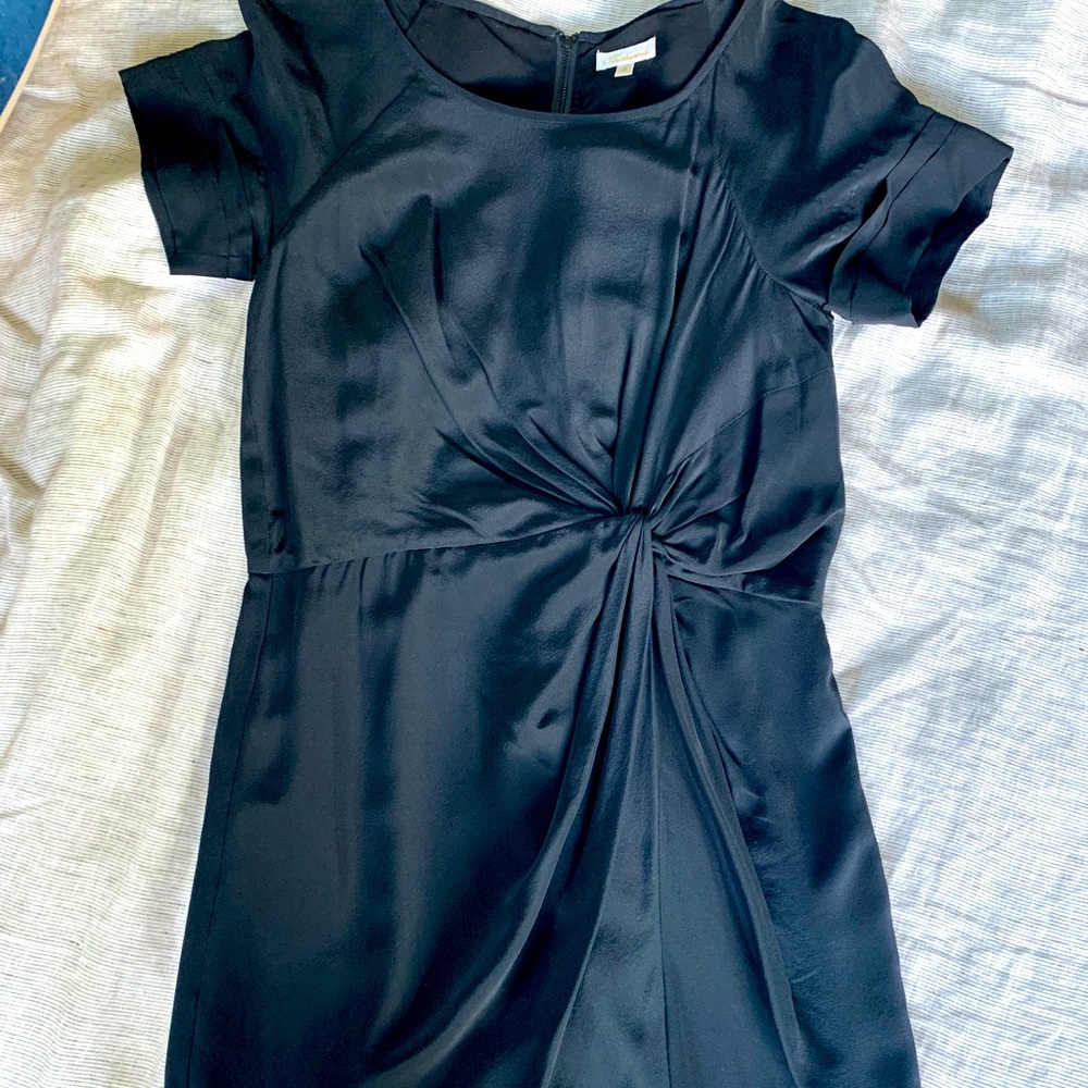Shoshanna Silk faux wrap dress with back zip